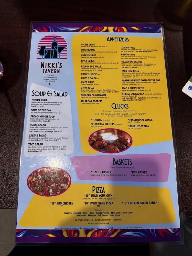 Nikki's Tavern Menu image 1